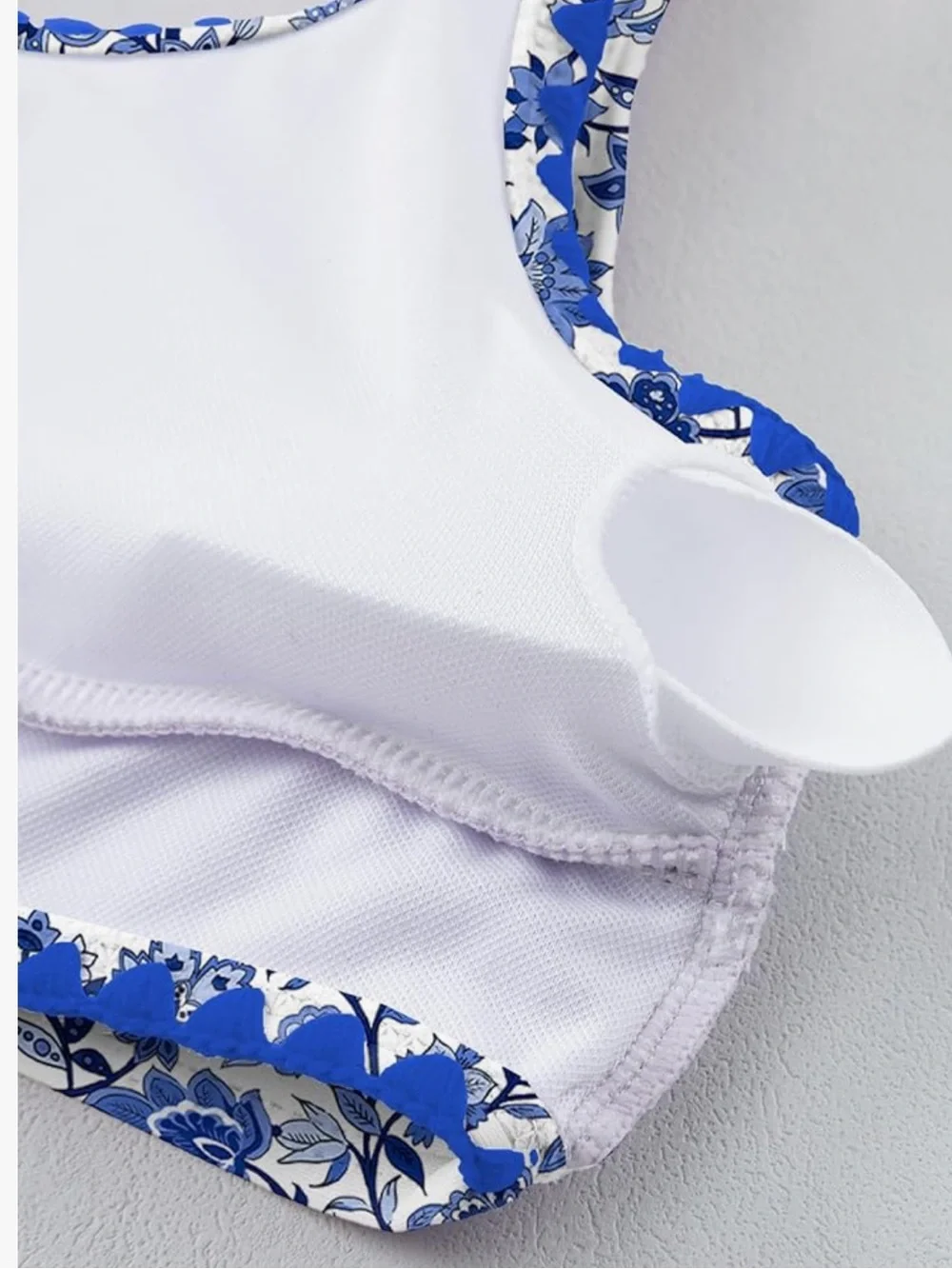 Teen Girls Swimsuit Two Piece Set with Chest Pad 8-9 Years NWT Blue